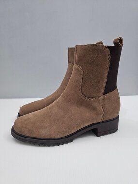 Blondo Colbee Waterproof Chelsea Ankle Boot Womens 10 Brown Suede Lug Sole NEW